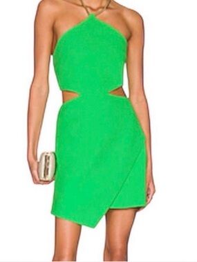 amanda uprichard sandrine dress green | Dresses | Amanda Uprichard Elegant Satin Halter Net Lehengas